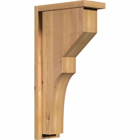 Ekena Millwork Monterey Smooth Corbel w/Backplate, Western Red Cedar, 5 1/2"W x 12"D x 24"H COR06X12X24MON01SWR